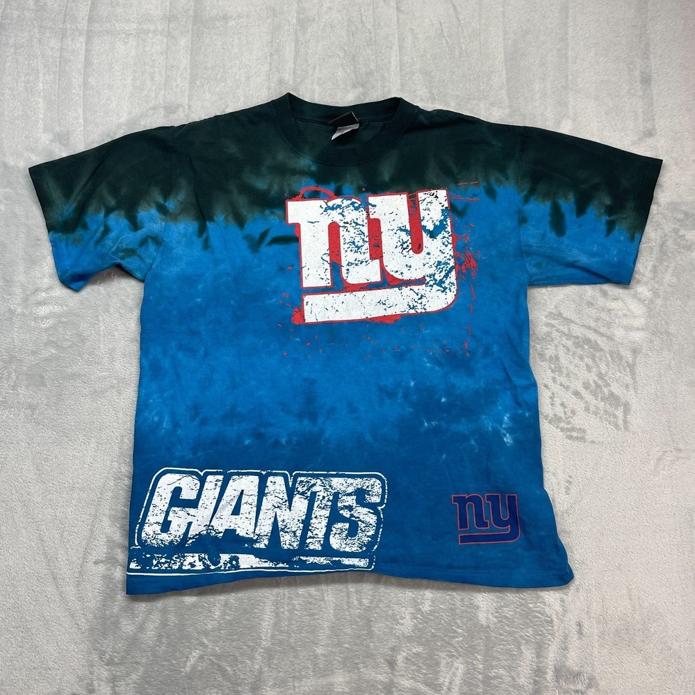 New York Giants Shirt Mens M Blue‎ Team Apparel NFL Football Sports Tie Dye Tee